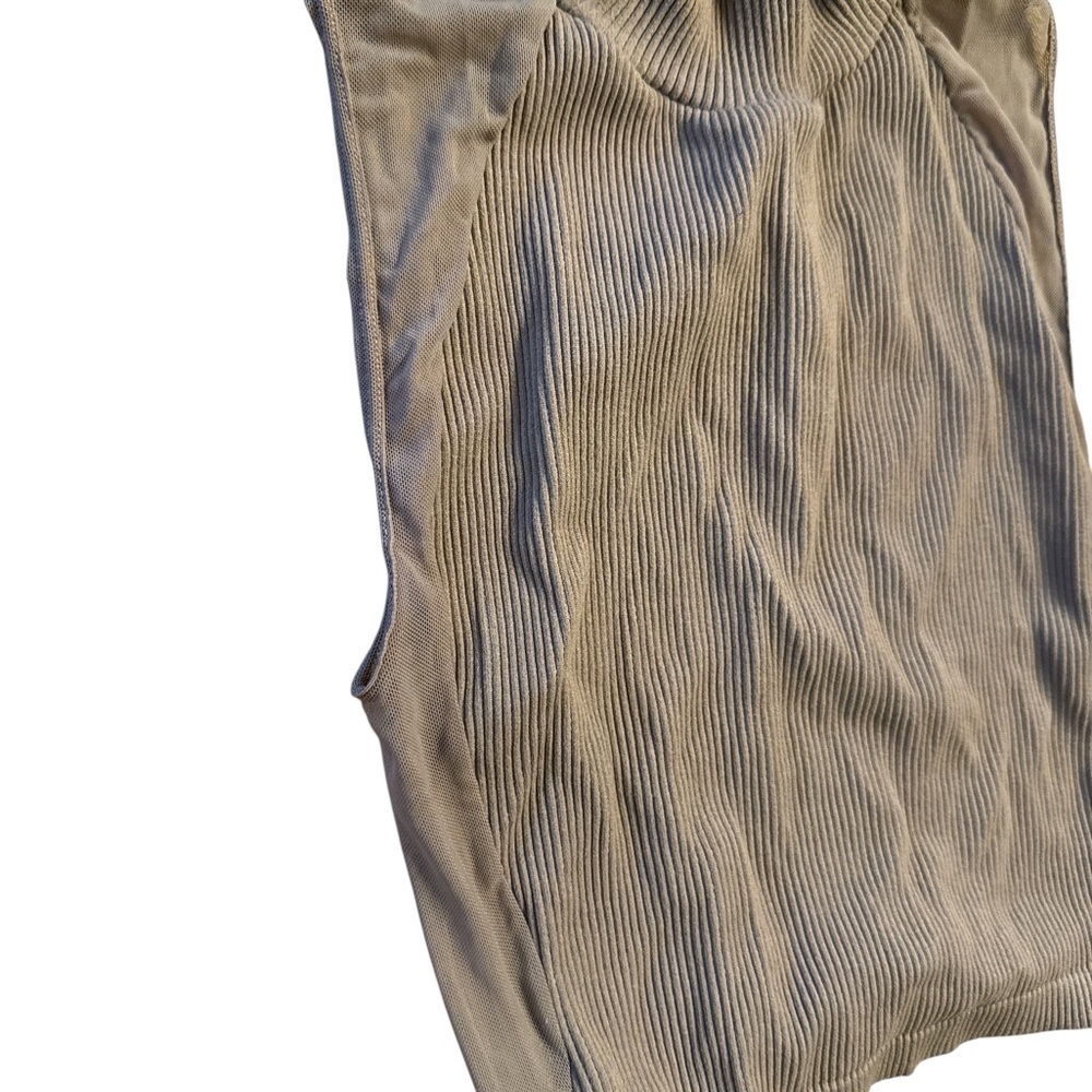 Zara Tan Ribbed Sleeveless Top - Picture 3 of 5